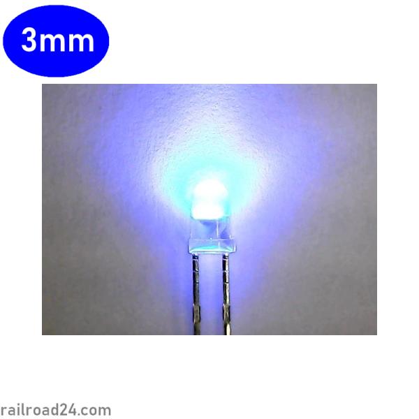 20x LED 3 mm blue diffuse
