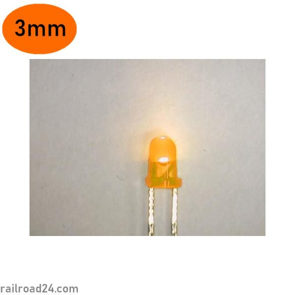 20x LED 3 mm orange diffus