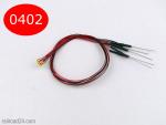 5x LED 0402 red with cable and resistor.