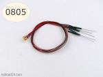 5x LED SMD 0805 warmwhite with cable and resistor.